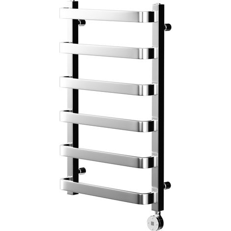Wholesale Domestic Milton Chrome 800mm x 500mm Curved Digital Thermostatic Electric Heated Towel Rail (1/5)