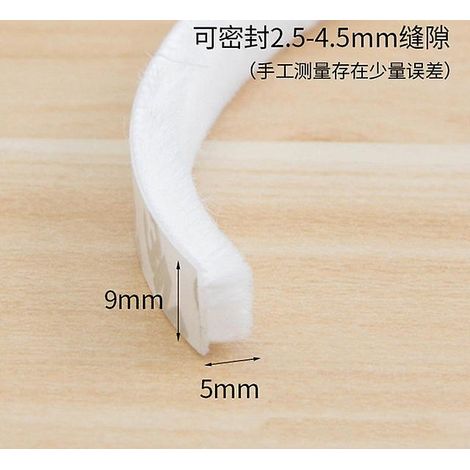 Striscia autoadesiva a spazzola da 10 m per porte e finestre, antivento, antipolvere, insonorizzante, per la casa, 95 mm - FX - 95 mm bianco 95 mm (1/5)