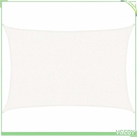 Voile d'ombrage - FAFEICY - 311233 - 2,5x3,5 m - 160 g/m² - Blanc - HDPE anti-UV (1/5)