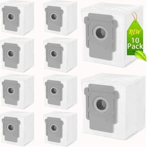 10 Piezas Criterios compatibles con iRobot Roomba i7 i7+ i8 i8+ i3 + i3+ j7+ s9+ i4, Bolsas de repuesto para aspiradora iRobot Roomba All Clean Base Absaugstaion Ersatzteilzubehör de Reemplazo (1/4)