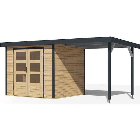 GH Jupiter 3 A natur anthrazit 242x217x211cm m.Anbaudach 2,35