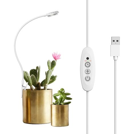 LED Horticultural Lamp 4.5 W Full Spectrum Clip USB 1 Pack (1/5)
