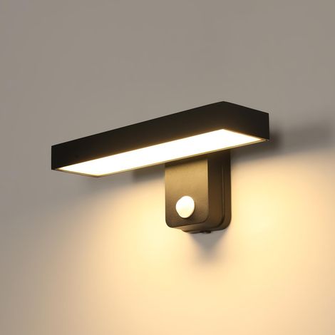 18W Applique Murale Exterieur LED avec Détecteur de Mouvement, IP65 Étanche, Rotation 350°, pour Terrasse
