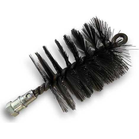 Brosse à tube PRO ACIER Ø 75 mm Raccord M12175 femelle Ame en acier torsadé Nettoyage brossage tube et canalisation Kibros 41SCA75