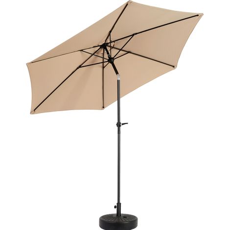 Parasol double face avec manivelle, Anti-UV et imperméable – Socle non inclus