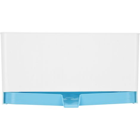 Boîte de rangement séparée et lavable pour égouttoir à cuillères et baguettes (bleue) (1/5)