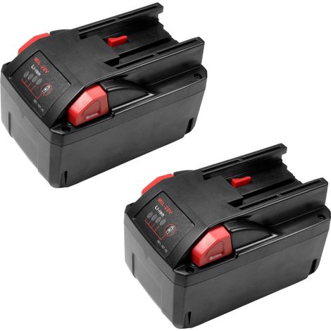 2x Trade-Shop Li-Ion Akku 28V 3000mAh Ersatz für AEG Milwaukee V28BS V28CS V28H V28HX V28IW V28MS V28PD V28SG V28SX V28VC Flex Würth 28V-Akku ersetzt 48-11-1830, 48-11-2850 (1/4)