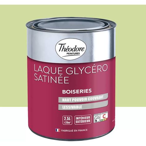 Laque Glycéro Satinée Théodore Vert pomme 2,5 L (1/2)