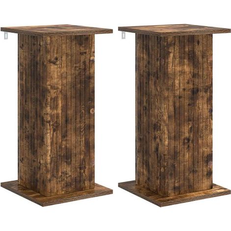 Support pour plantes (lot de 2), chêne fumé, 30,5 x 30 x 60,5 cm (1/5)
