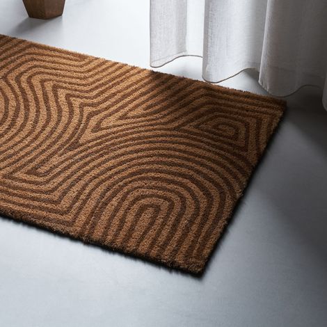 Paillasson Trip 60x40 cm – Motif bicolore – Résistant à l'eau – Fibres de coco et latex – Pour entrée intérieure et extérieure – House Doctor (1/4)