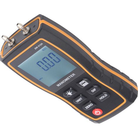 Manomètre différentiel numérique portable SW512A pour systèmes de chauffage, ventilation et climatisation (CVC). (1/5)
