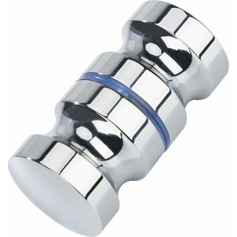 Bouton de Porte de Douche Poignée de Porte Rondes en Alliage D'aluminium pour Salle de Bain Porte en Verre Porte Coulissante (1/5)