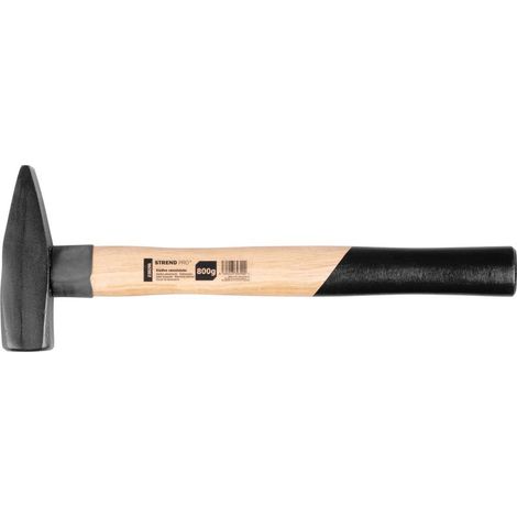 Hammer Strend Pro HM100 800 g, Schlosserhammer, Holzgriff, Stiellänge 360mm