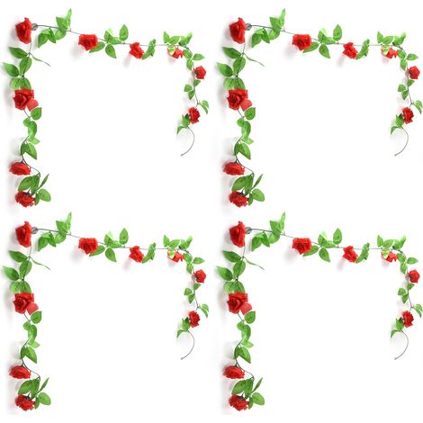 Roses Artificielles En Soie - Décoration Murale Réaliste - Pour Mariage Jardin Fête - Lot De 1 (1/5)