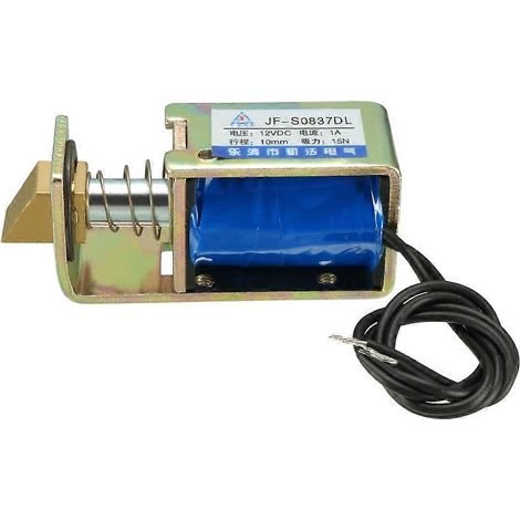 Gleichstrom 6V 12V 24V Elektromagnet vom Typ Push-Pull 10mm Hub Solenoidmagnete-DC12V-
