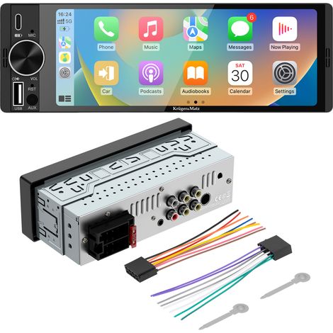 Autoradio Kruger&Matz KM2016 compatible CarPlay/Android Auto 6,3" USB 1 DIN