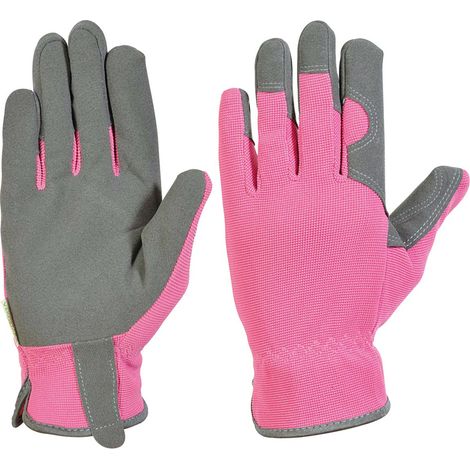 Guanto rosa e grigio TG. M Verdemax