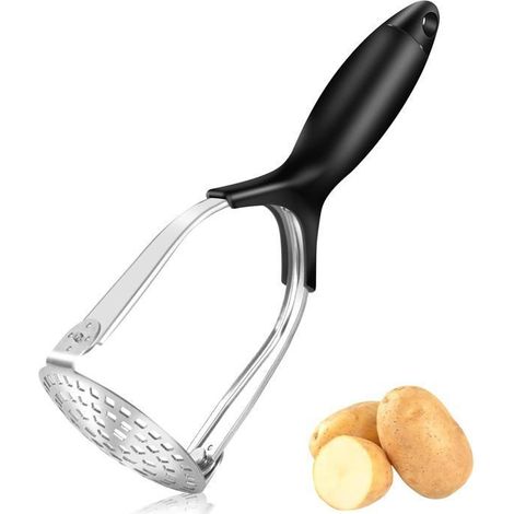 Presse-Purée en Acier Inoxydable, avec Longue Poignée, Pliable Broyeur de Pommes pour Fruits, Légumes, Aliments pour Bébés ODIPIE (1/4)
