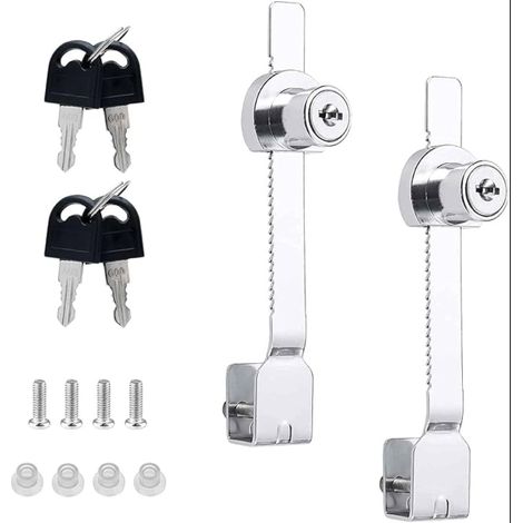 serrures à crémaillère, pour terrarium, vitrine, avec vis de fixation, serrure à cliquet en verre, avec clé (1/5)