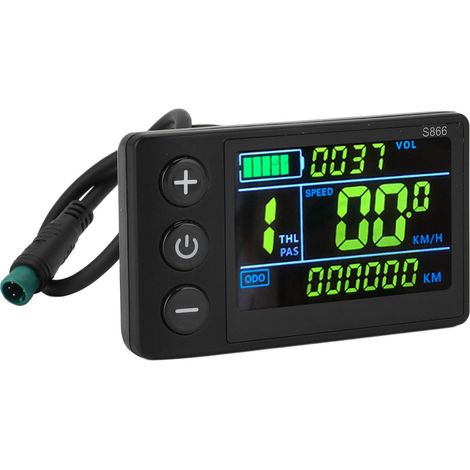 Écran couleur LCD étanche pour vélo électrique, connecteur 5 broches, rétroéclairage, compatible avec les scooters électriques S866. (1/5)