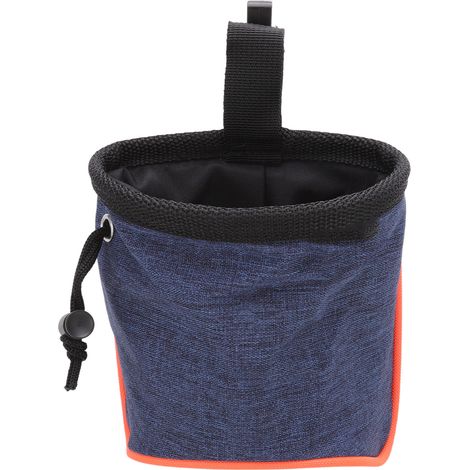Pochette de friandises pour chien, sac de marche pliable avec distributeur de crottes intégré pour voyage en plein air bleu (1/5)