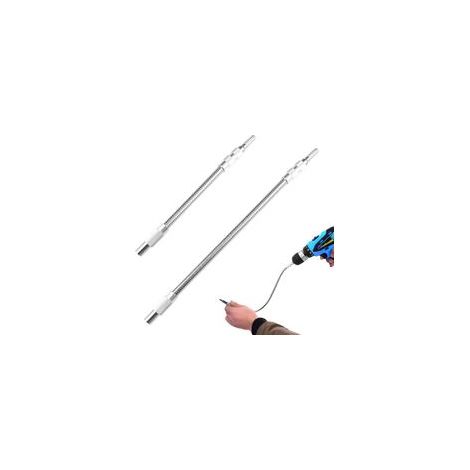 2 Pièces Rallonges Flexibles de Foret, Flexible Rallonge Renvoi d'Angle Visseuse, Tournevis Flexible, Rallonge Embout Visseuse pour Espaces Restreints, 1/4" Tige Hexagonale, 200 mm et 300 mm