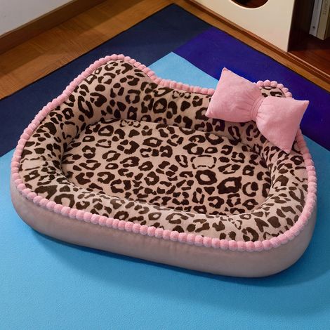 Hundematte und Katzenmatte XL 69x54 cm, Gemütliches und Schmutzabweisendes Schlafkissen für den Winter, Waschbares Zubehör für Sofa und Bett, Geeignet für Tiere bis zu 12,5 kg, Modell Schokoladenrosa-