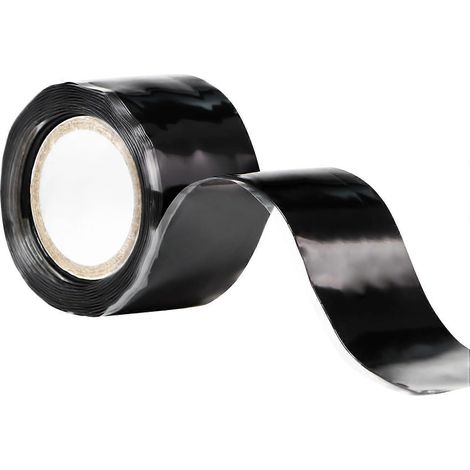 Ruban silicone auto-adhésif 2,5 cm x 5 m, étanche et auto-amalgamant, pour la réparation de tuyaux d'arrosage et de plomberie. (1/5)