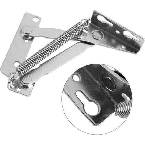 Charnière À Ressort - Inox Nickelé - Charge 10 Kg - Angle 80° - Pour Canapé-Lit Pliant - Lot De 2