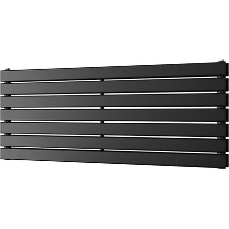 Typhoon Axis - Black Horizontal Radiator H476mm x W1200mm Double Panel