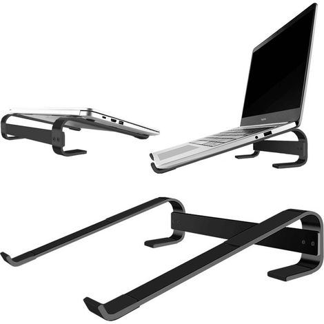 Supporto in alluminio per tablet e laptop fino a 18" Simple S1 (nero)