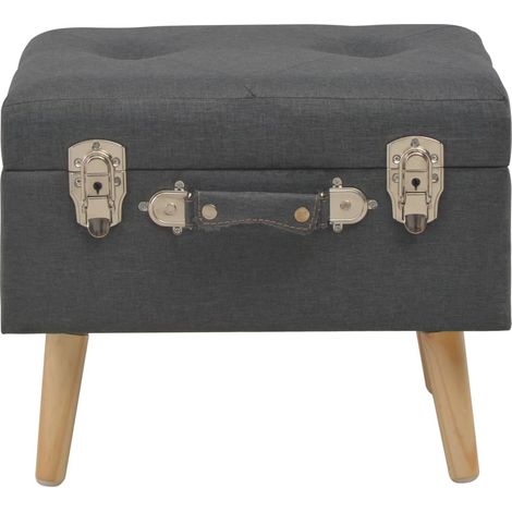 Maison Exclusive - Hocker mit Stauraum 40 cm Dunkelgrau Stoff