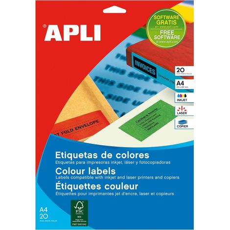 12993 etiqueta de impresora Rojo Etiqueta para impresora autoadhesiva