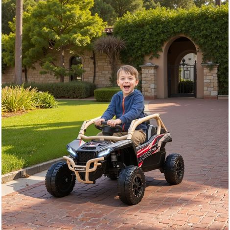 Voiture électrique enfant 12V télécommande jaune HAVRYA (1/4)