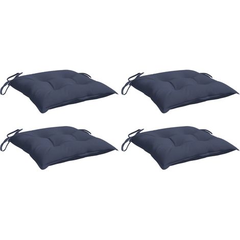 Stuhlkissen 4 Stk. Marineblau 40x40x7 cm Oxford-Gewebe vidaXL