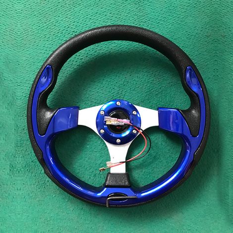 Modifiziertes Rennlenkrad für Pkw, Polyurethan-Rennlenkrad, 320 mm (13 Zoll) – Blau (1/4)