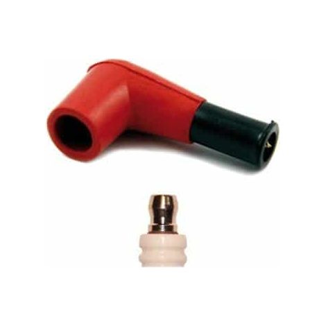 Capuchon antiparasite connecteur de bougie en caoutchouc moulé – Pour fil de diamètre 5 mm – Adaptable – Couleur noir, blanc, rouge