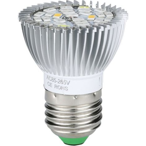 Ampoule LED culture plantes E27 28W pleine spectre pour jardin intérieur, serre et hydroponie - Lampe croissance végétaux légumes