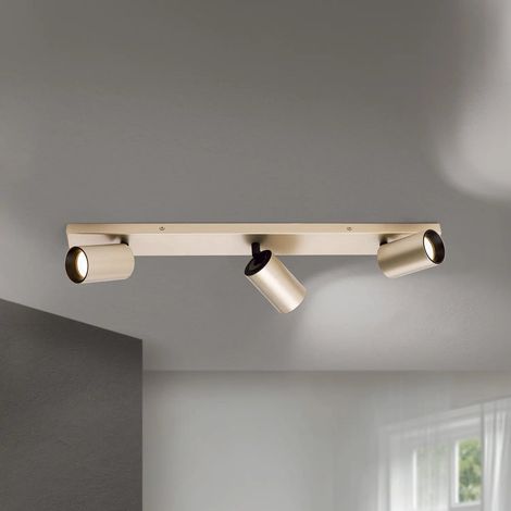 [NEUWERTIG] B-Ware Orion Strahler Sean Deckenleuchte Lampe 3 Flg Goldfarben Metall Schwenkbar