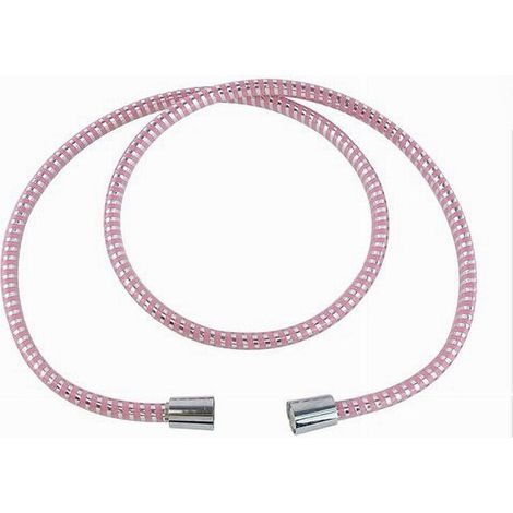 Tuyau Flexible Douche - 1,8 M - PVC - Revêtement Rose - Pour Cabine Douche Standard - 1 Pièce (1/2)