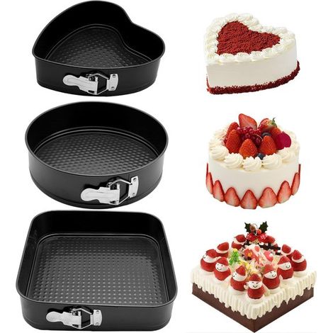 6 teiliges Set Metall Kuchenformen Kuchen und Quicheformen Einfach zu verwenden und zu reinigen zum Backen zu Hause für Fondant und Kekse Durchme (1/5)