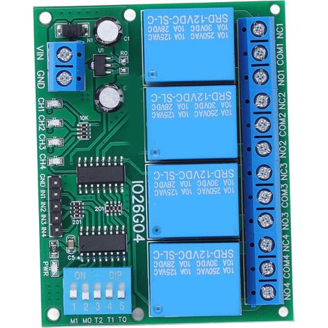Module relais 4 voies carte contrôleur interrupteur 12V CC pour électronique domotique véhicule ampli (1/5)