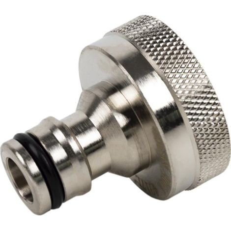 Schläfer 681200 Raccordo Portagomma Universale G 1" Ø 33,25mm per Rubinetto da Giardino, Connettore Tubo Acqua, Portagomma Innesto Rapido in Ottone Cromo (1/5)