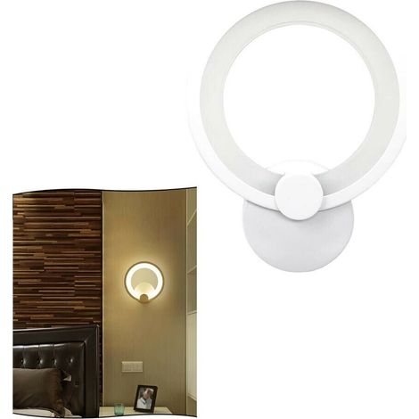 Applique In Vetro Da Parete Luce Calda 3000k Lampada Forma Anello Led 9w E27c (1/4)