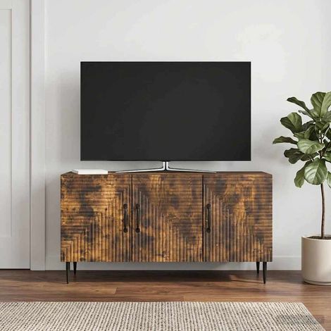 TV-Schränk Geräucherte Eiche 99 x 34,5 x 50 cm Holzwerkstoff (1/5)