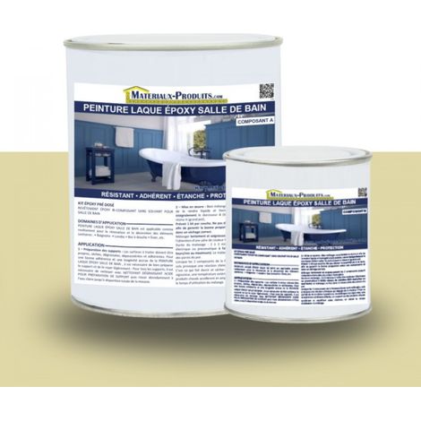 Peinture Laque Epoxy Salle de Bain - 1 Kg Ivoire - MATPRO (1/5)