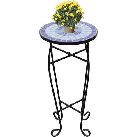 Table d'appoint-Table basse-Table Salon Mosaïque Bleu et blanc 769398 (1/5)