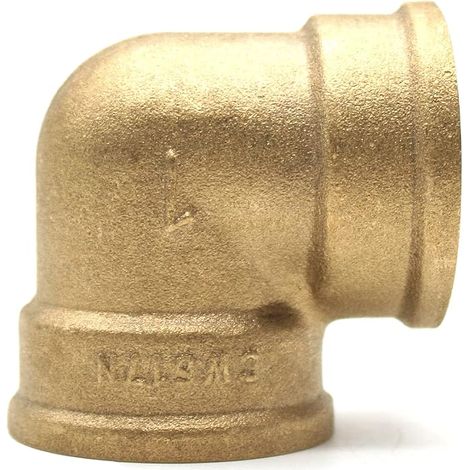 Coude Femelle Femelle 4 Coude Double Femelle 90° Taille 1/2’’ Raccord en Laiton Raccord Plomberie pour Tuyau Reservoir Eau de Pluie Pompe Vide Cave Robinet Exterieur.. (1/5)