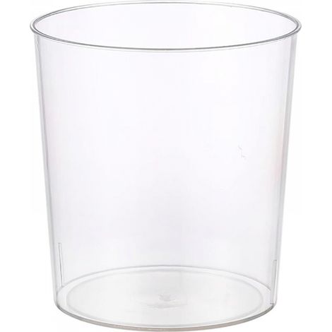 Poubelle de salle de bain, petite poubelle en plastique de grande capacité, forme ronde transparente, adaptée à la salle de bain, à la chambre, au bureau, à la cuisine, à la chambre (1/4)