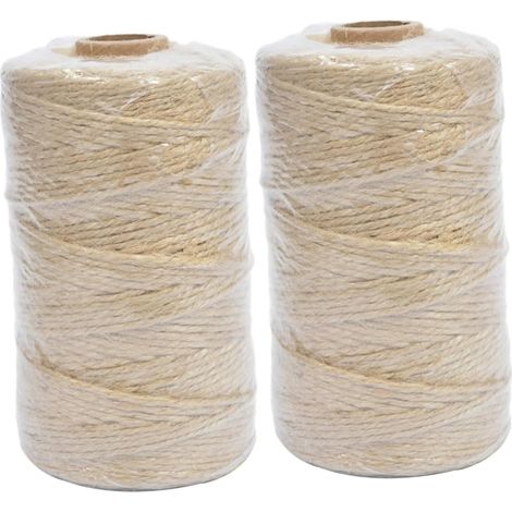 Lot De 2 Ficelles De Jute Naturelles Épaisses De 320 Pieds Idéales pour Lemballage De Les Décorations Et Le Jardinage. (1/5)